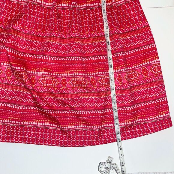 NWT Sangria Signature Pink Multicolor Pattern Fit &Flare V Neck Dress Womens 12 - Picture 10 of 12